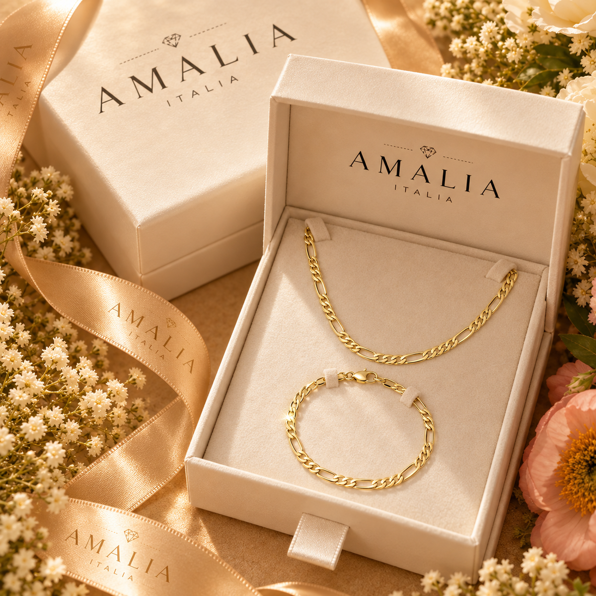 Set Legame Collana e Bracciale 18k - Unico ed Elegante