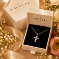 Collana con Ciondolo a Croce - Zirconi in Argento Ipoallergenico